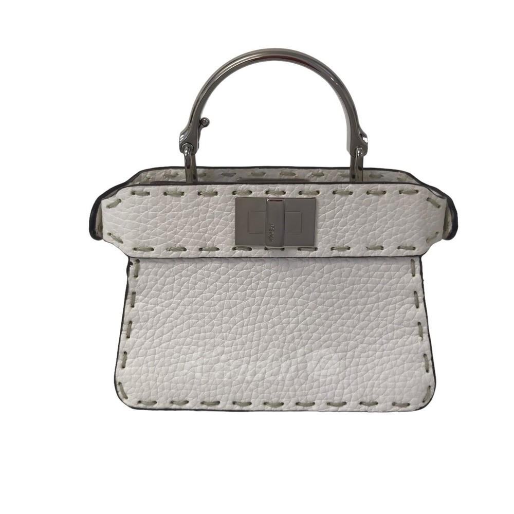 Fendi Python Shoulder Peekaboo Isee Micro Bag Whi… - image 2